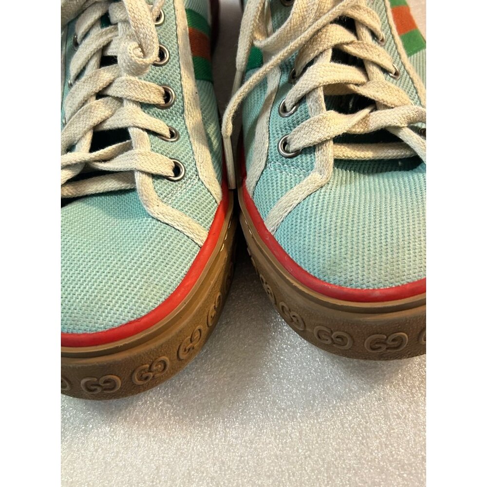 Gucci Tennis 1977 'Blue Cotton Trainers Sneakers UK 6.5 Fits Womens 9 US 9 Men's - Picture 9 of 11